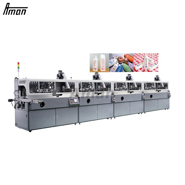Vollautomatische Multi -Farb -Plastikflaschen Seidenbildschirmdruckmaschine
